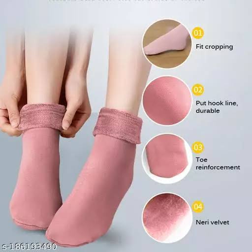 Pack of 3 - Women Wool Fuzzy Thermal Warm Winter Velvet Socks