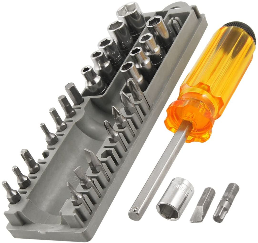 28-Piece Screwdriver Bit Set with Storage Case – Multi-Use Tool Kit