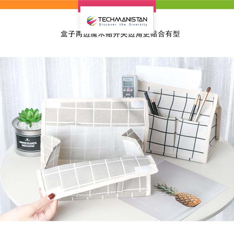 Multi functional Tissue Storage Box Remote Control Holder Organizer Office Storage Tool
