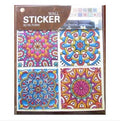 Pack of 4 - 3D Embossed Assorted Truck Art Themed Tiles Sticker (Each Sticker Size: 6x6 Inches)