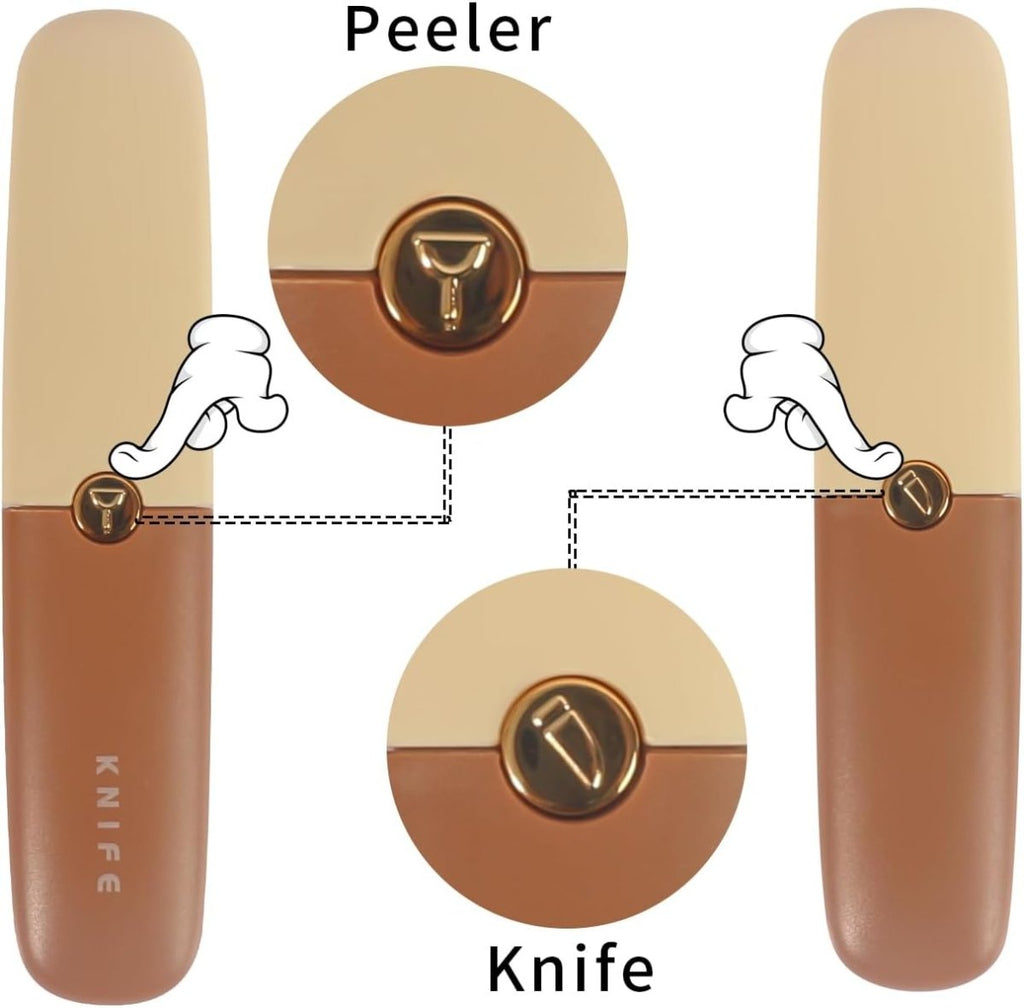 2in1 Vegetable Peeler & Knife With Protective Case