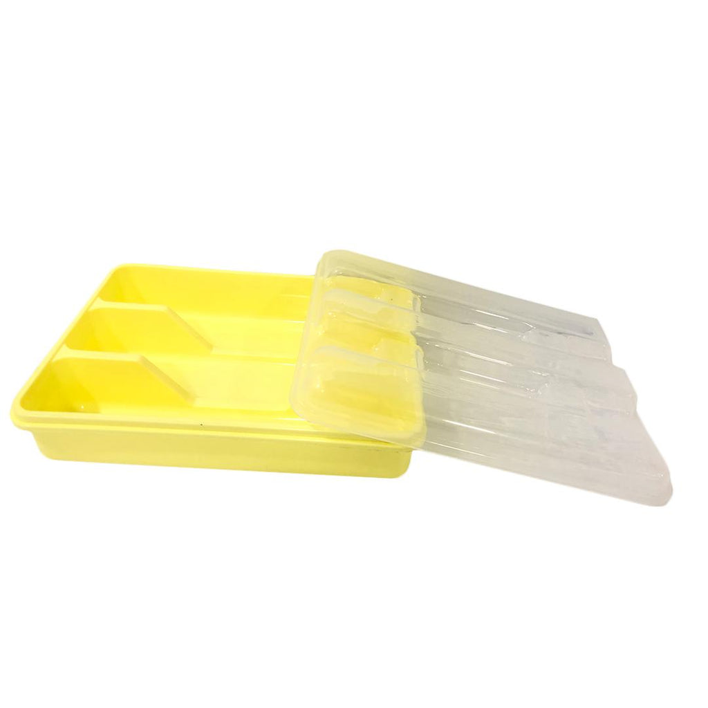 3 Compartment Cutlery Holder With Lid