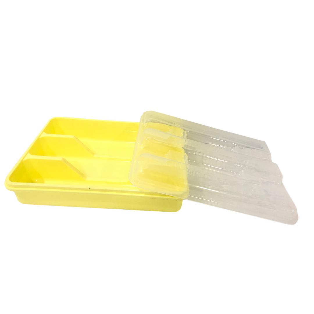 3 Compartment Cutlery Holder With Lid