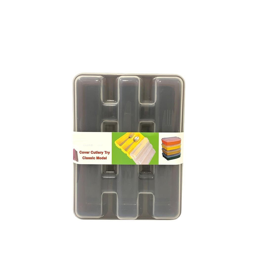 3 Compartment Cutlery Holder With Lid