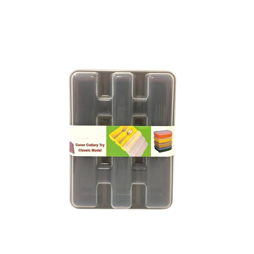 3 Compartment Cutlery Holder With Lid