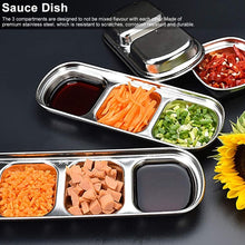 3 Compartments Stainless Steel Plate