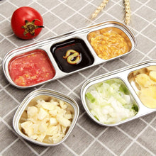 3 Compartments Stainless Steel Plate