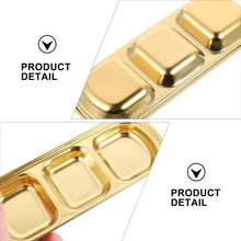 3 Compartments Stainless Steel Plate