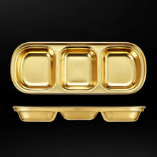 3 Compartments Stainless Steel Plate