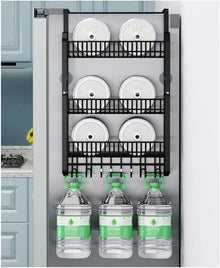 3 Tier Kitchen Refrigerator Side Storage Rack, Fridge Spice Rack