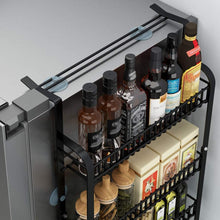 3 Tier Kitchen Refrigerator Side Storage Rack, Fridge Spice Rack