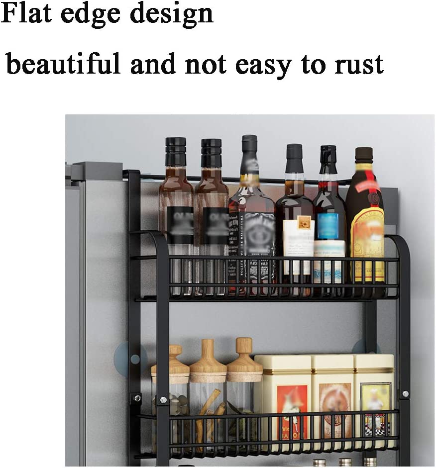 3 Tier Kitchen Refrigerator Side Storage Rack, Fridge Spice Rack