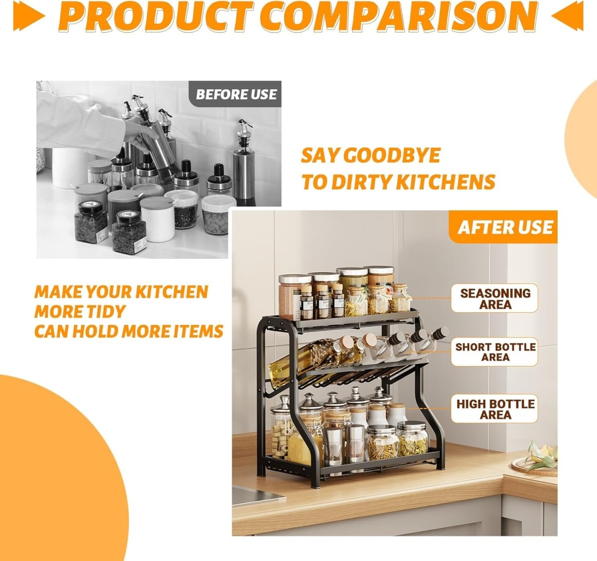 3-Tier Kitchen Spice Rack