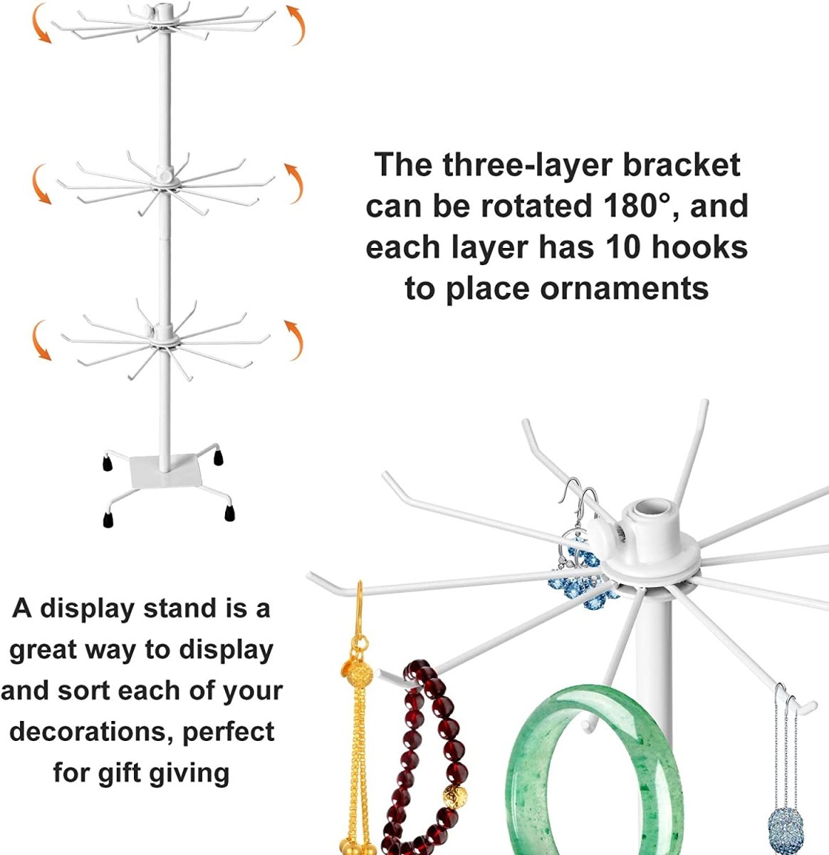 3 Tier Rotating Jewelry Holder