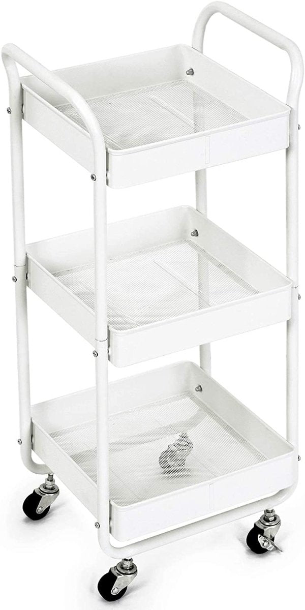 3-Tier Wheeled Multipurposed Vegetables & Fruits Kitchen Cart Trolley