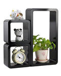 Set of 3 - Rectangular Wall Mount Shelves - Black