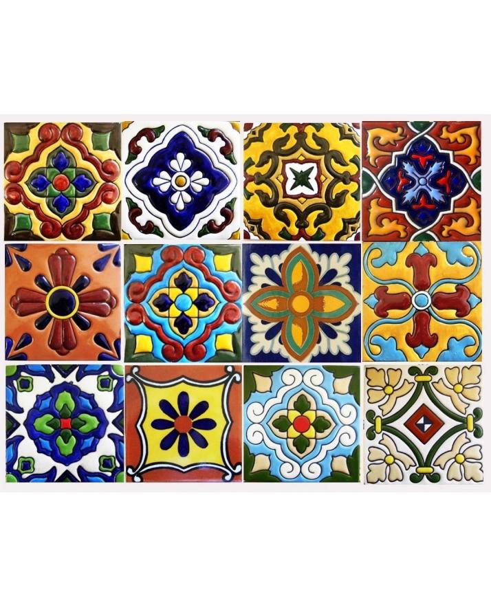 Pack of 24 - 3D Embossed Truck Art Themed Tiles Stickers