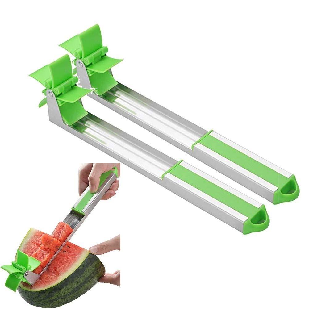Watermelon Slicer Cutter Stainless Steel Cutter Tongs Corer Fruit Vegetable Tools Kitchen Gadgets