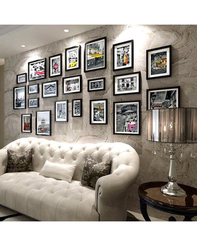 Set of 21 - Photo Frames Collage Wall Hanging Wall Decor Set