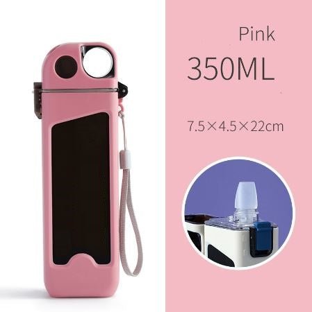 350ml Plastic Water Bottle With Pop Up Straw & Lock