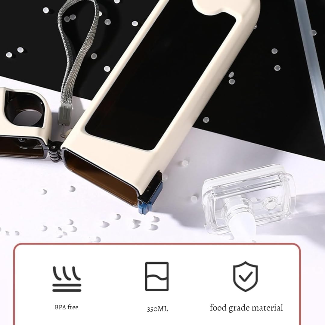 350ml Plastic Water Bottle With Pop Up Straw & Lock