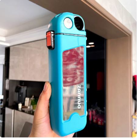 350ml Plastic Water Bottle With Pop Up Straw & Lock