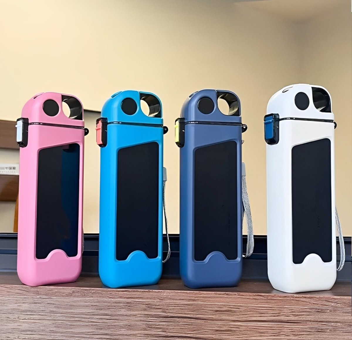 350ml Plastic Water Bottle With Pop Up Straw & Lock