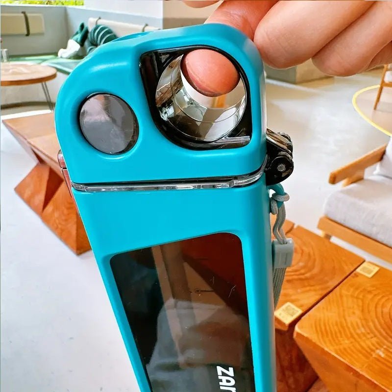 350ml Plastic Water Bottle With Pop Up Straw & Lock