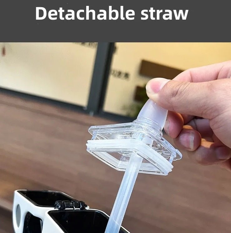 350ml Plastic Water Bottle With Pop Up Straw & Lock