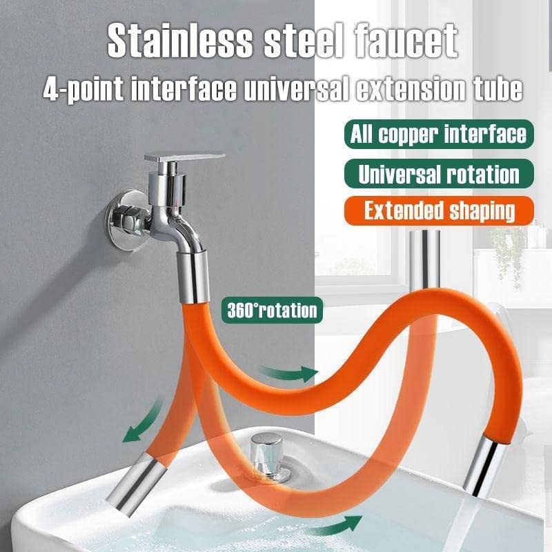 360° Flexible Extension Adjustable Faucet Sprayer