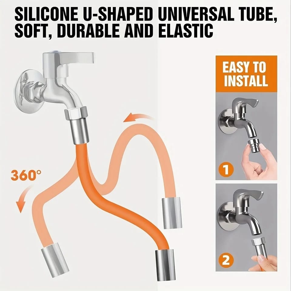 360° Flexible Extension Adjustable Faucet Sprayer