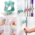 Pack of 3 - Random Color Self Adhesive Wall Mounted Mop Hook Mop Holder Broom Clamp, Bathroom Mop Holder, No Trace-Free Punching Nail-Free Mop Clip, No Drilling Mop and Broom Holder, Brush Broom Hangerz