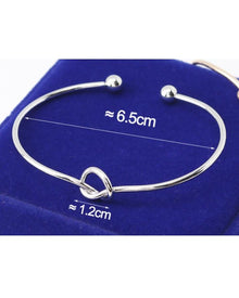 Knot Shaped Silver Plated Bracelet