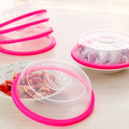 Multifunctional Reusable Plastic Food Cover, Plate cover, Microwave Oven Oil Cap Heated Sealed Cover Multifunctional Dish Dishes Dust Cover Fryer