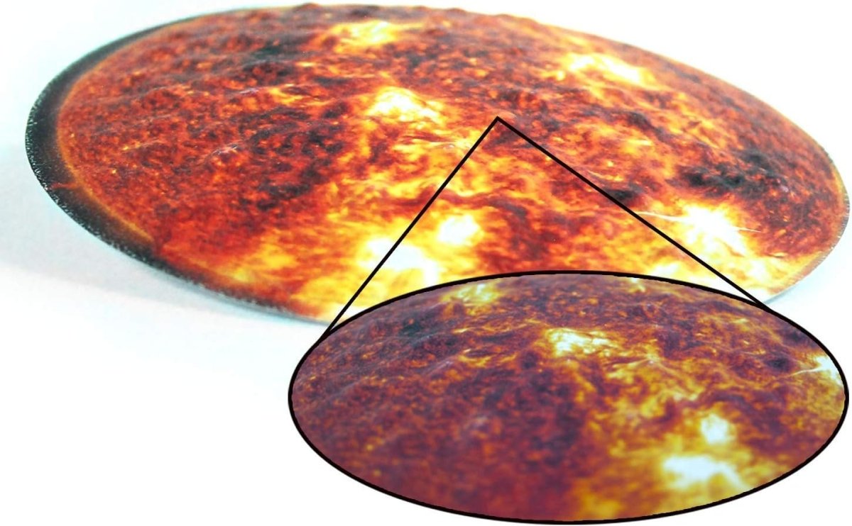 3D Embossed (Domed) Glow in Dark Sun with 12 Stars
