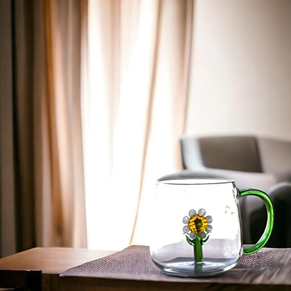 3D Sunflower Inside Mug with Handle