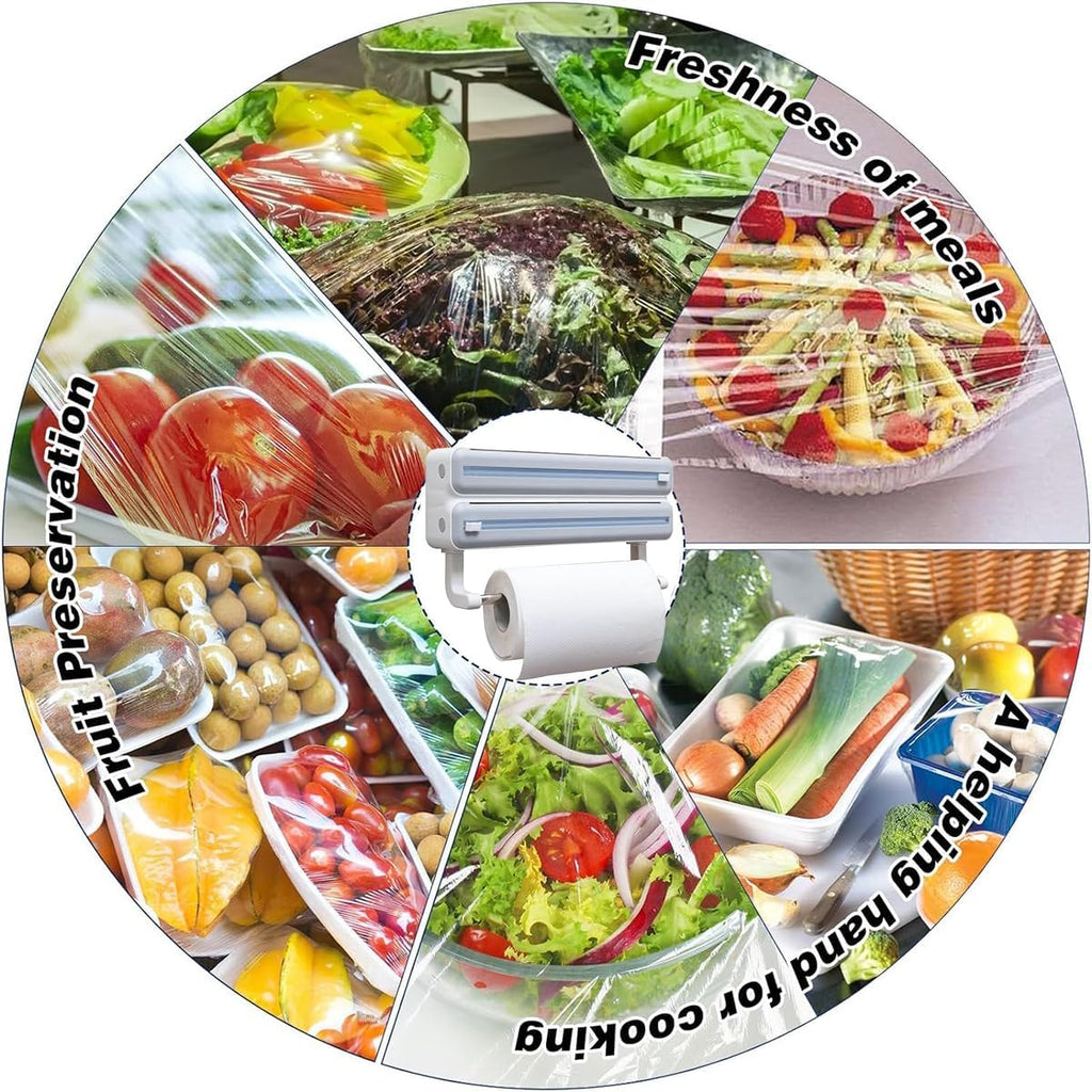 3in1 Wall Mount Kitchen Triple Layer Dispenser