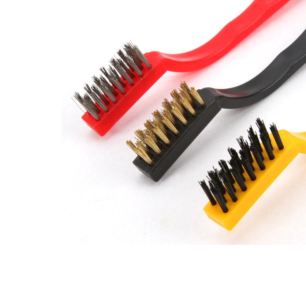 3Pcs Wire Nylon/Brass/Stainless Steel Brush