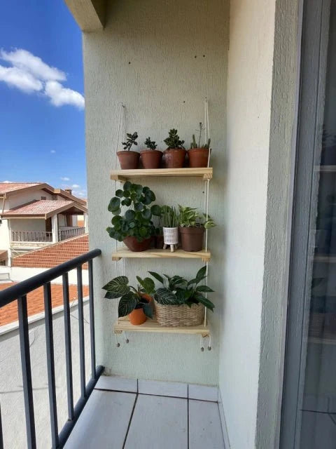 3Tier Hanging Planter Stand Pot Stand for Patio Living Room Balcony Garden Decor Plant Container Set
