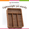 4 Compartment Rattan Spoon/Utensils Holder