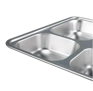 4 Compartments Stainless Steel Thali Plate