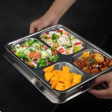 4 Compartments Stainless Steel Thali Plate