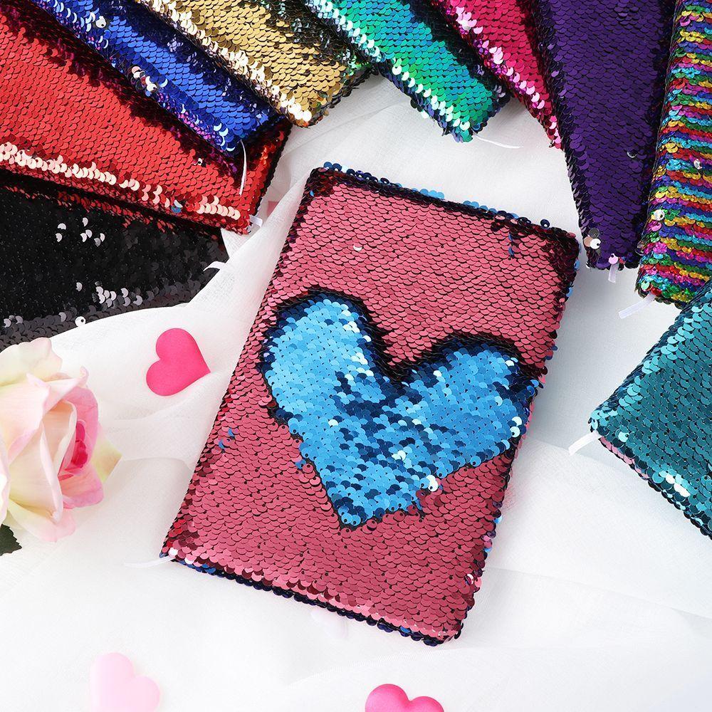 Pack of 3 - Mixed Colors Magic Mermaid Sequins Diary Note Book