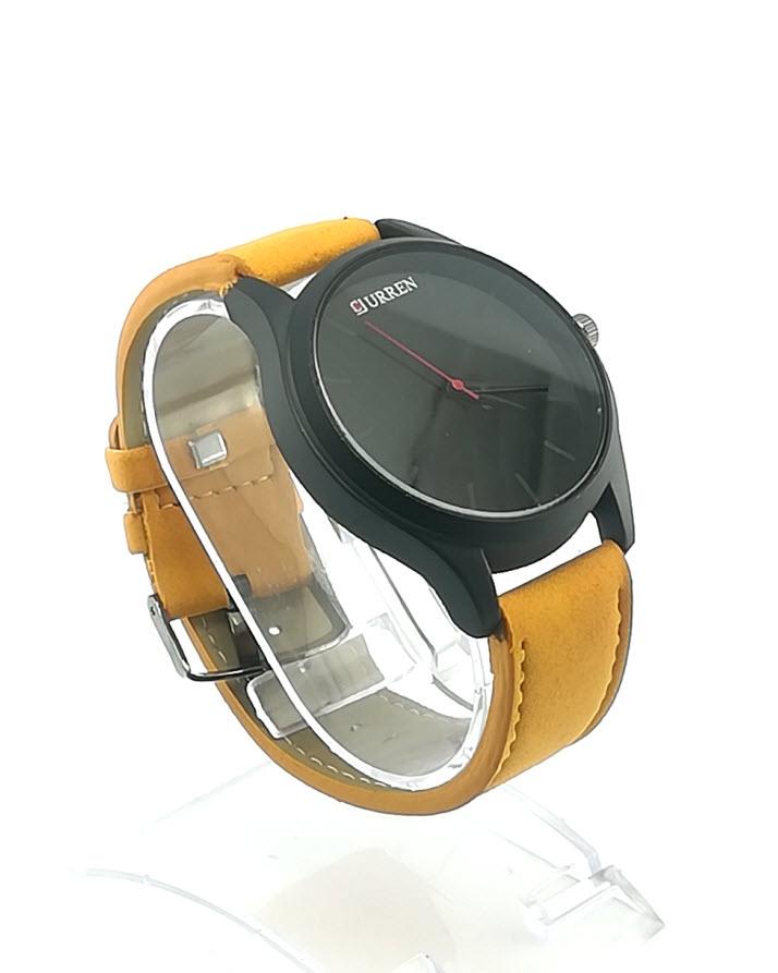 Leather Analog Watch for Men - Yellow