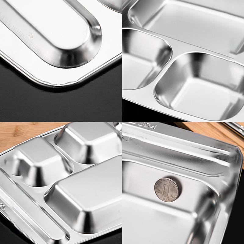 5 Compartments Stainless Steel Plate