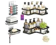 5-Piece Shower Caddy L-Shaped Corner Shelf Set