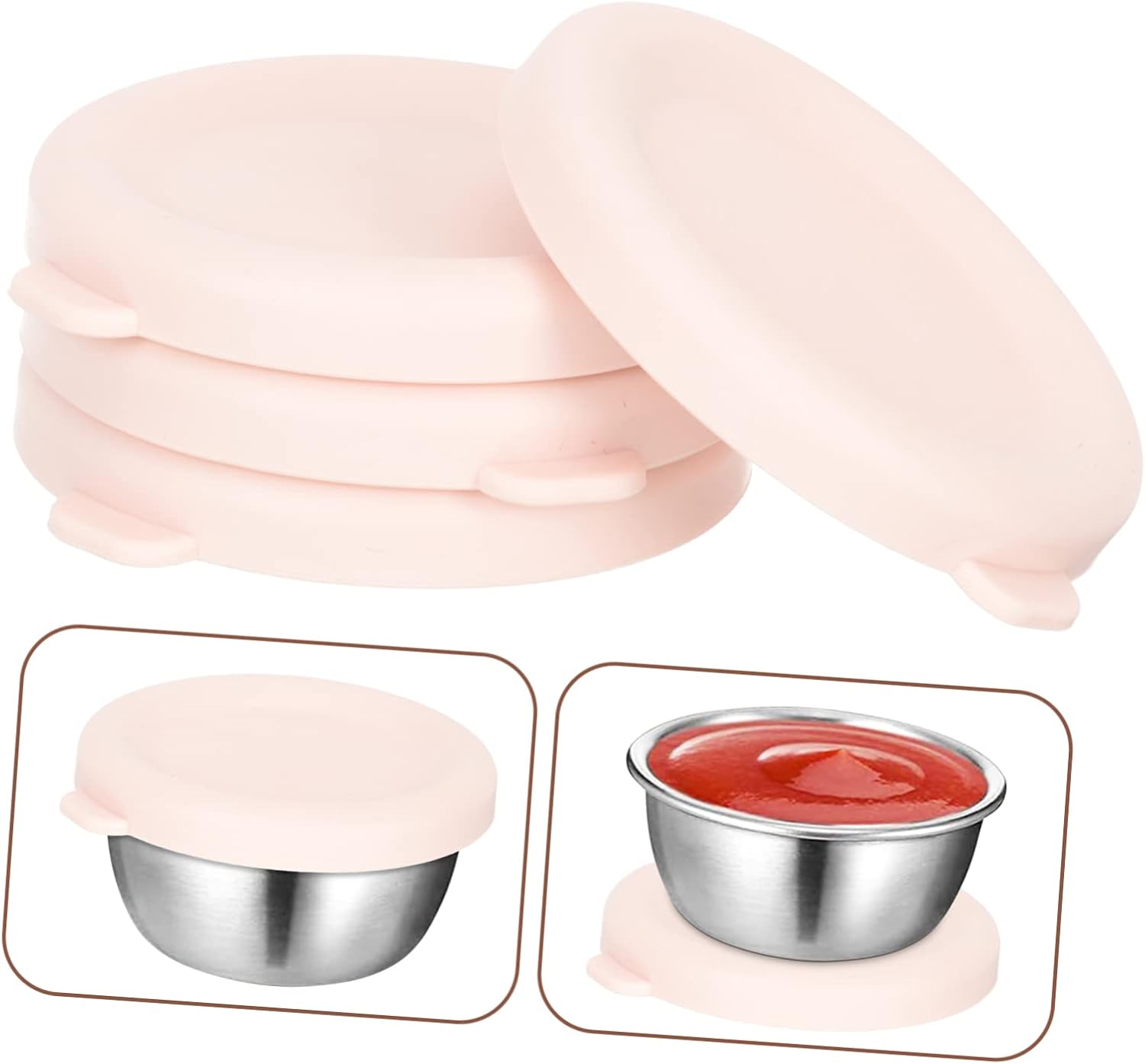 3 Compartment Lunch Box + 2 Condiment Cups