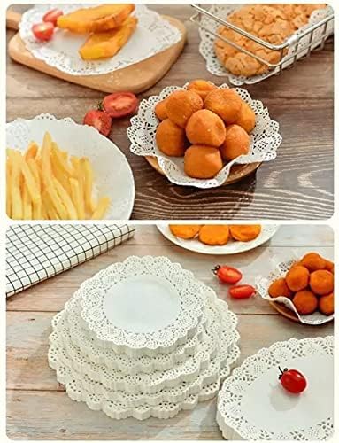 Pack of 100 - Disposable Food Grade Round Paper Doilies