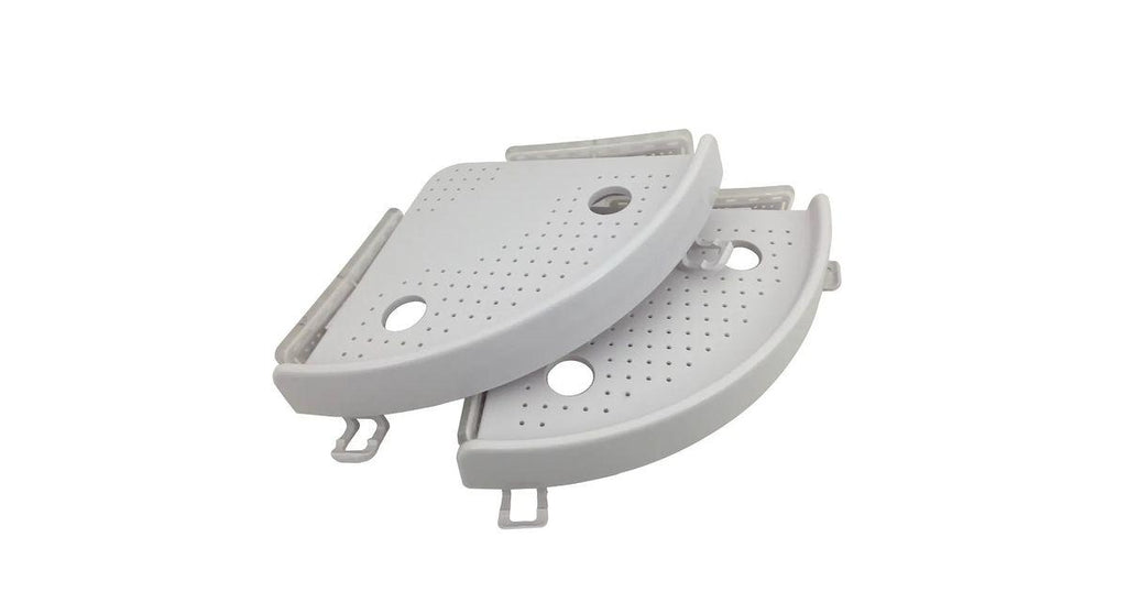 Multipurpose Quick Fix Corner Triangle Shelf SnapUp Stable Easy Wall for Bathroom Kitchen Room Space Saver Rack