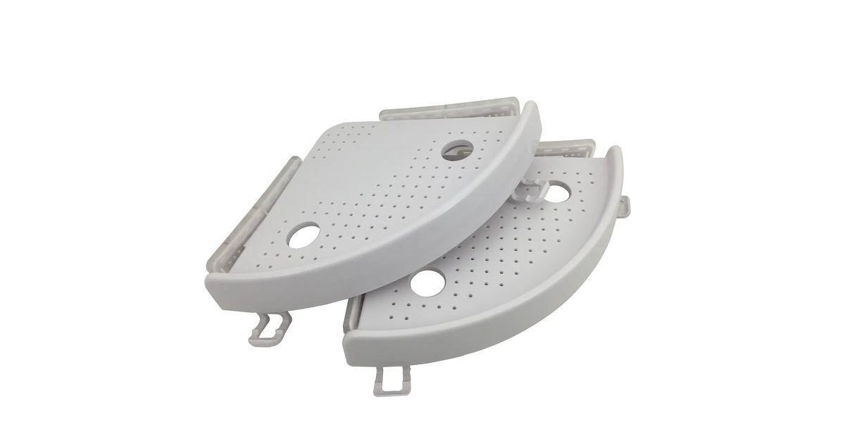 Multipurpose Quick Fix Corner Triangle Shelf SnapUp Stable Easy Wall for Bathroom Kitchen Room Space Saver Rack